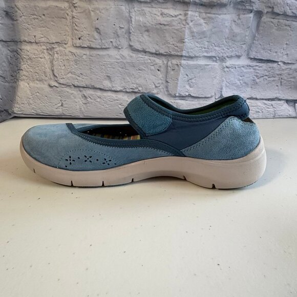 Dansko Emmy Blue Suede Mary Jane Flats Size 38 - Picture 7 of 14